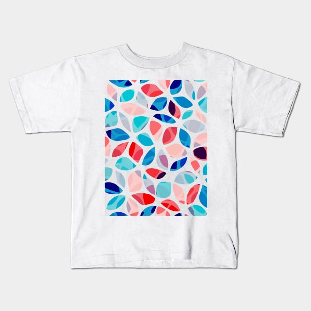 Flower Petals Colorful Pattern Kids T-Shirt by Tobe_Fonseca